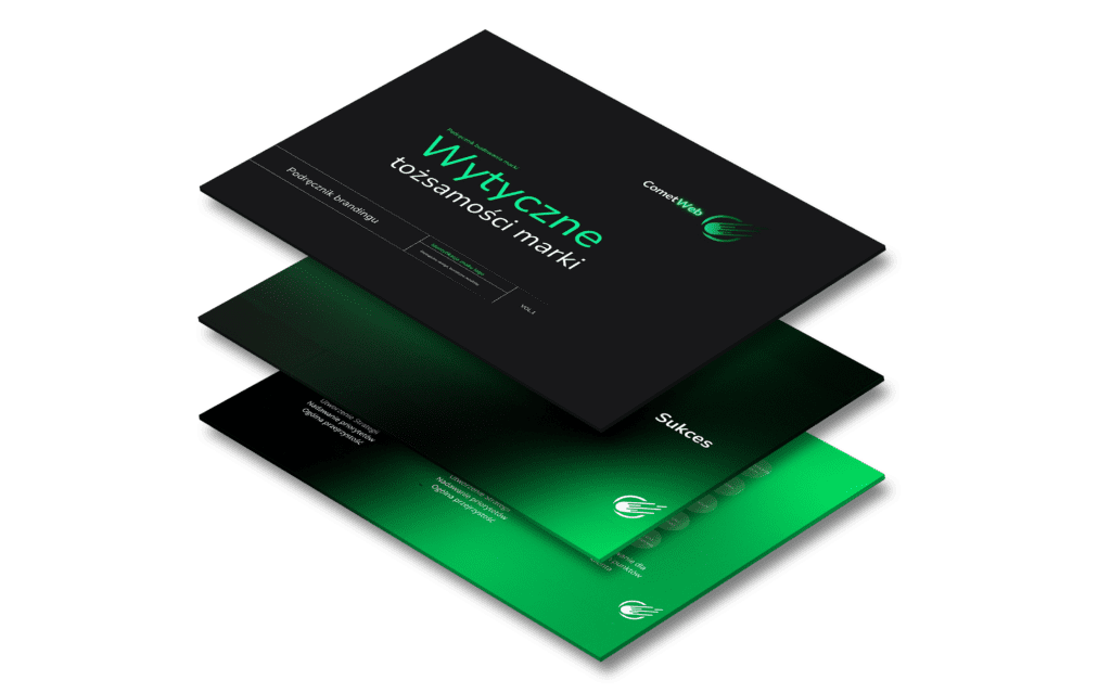 Mockup wytycznych marki cometweb - mockup branding