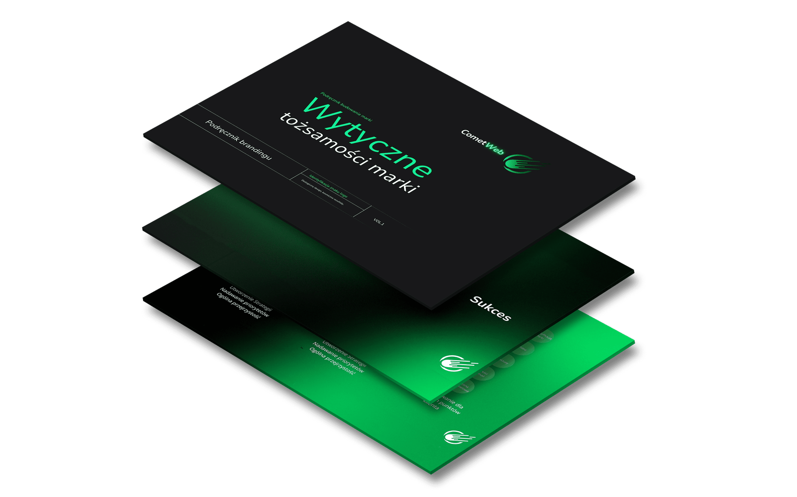 Mockup wytycznych marki cometweb - mockup branding